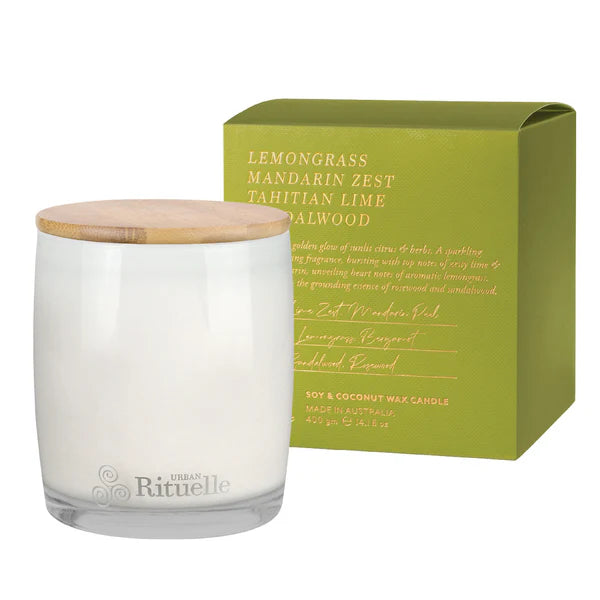 Rituelle Candle -  - Lemongrass, Mandarin Zest, Tahitian Lime & Sandalwood 400gm