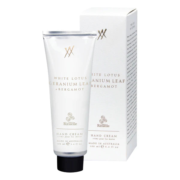Rituelle Hand Cream- White Lotus, Geranium Leaf & Bergamot