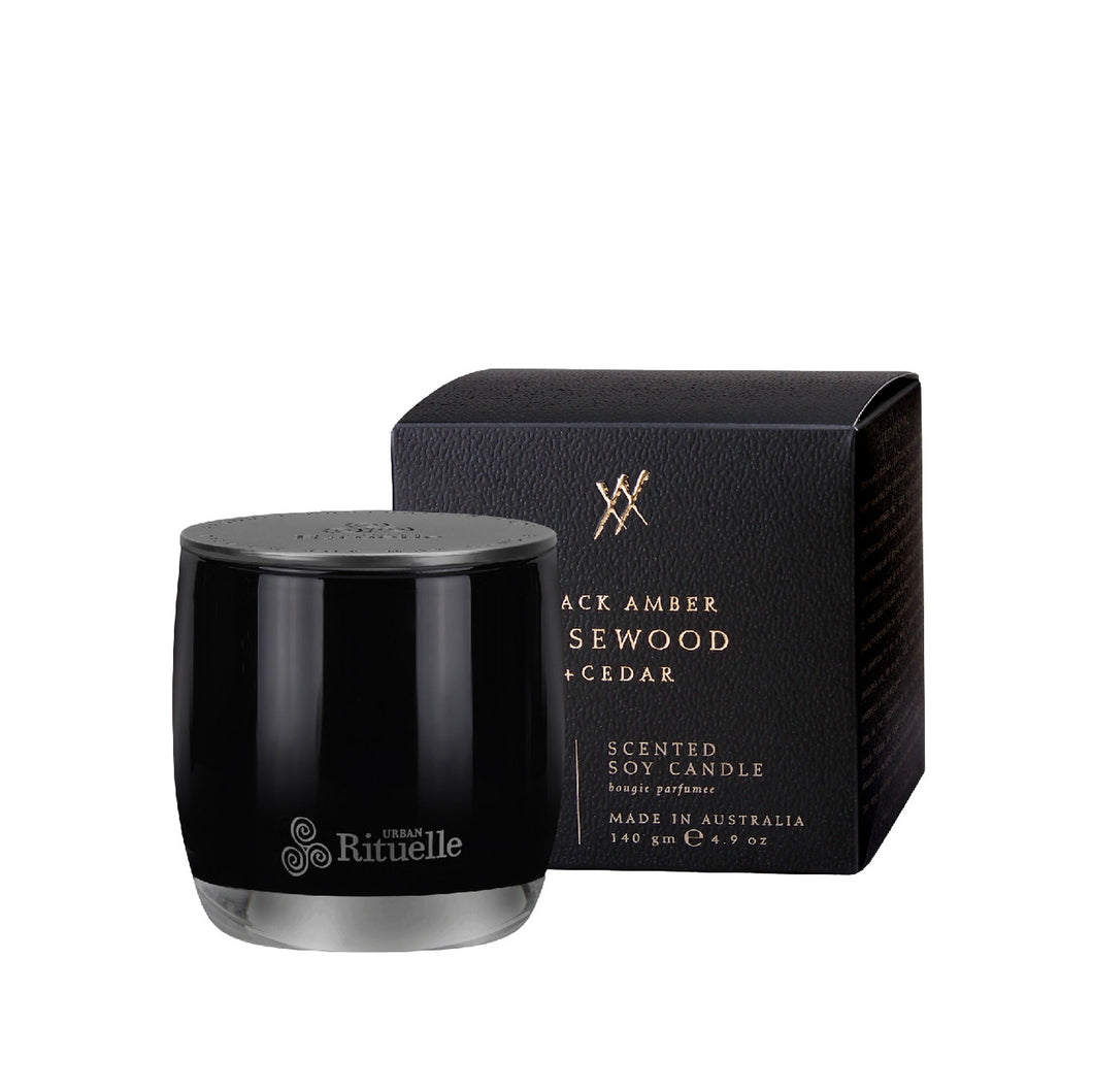 Rituelle Candle, Black Amber, Rosewood & Cedar 140g