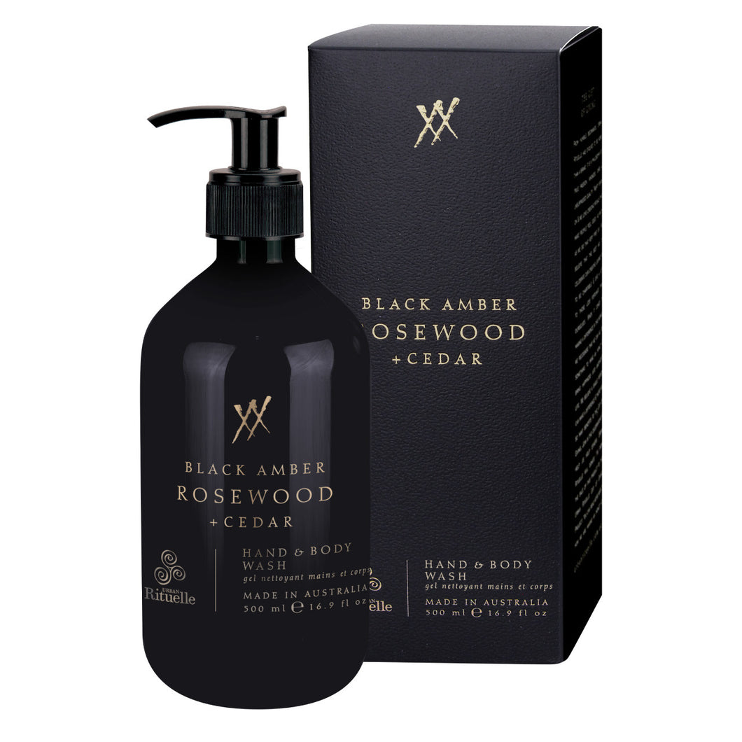 Rituelle Hand & Body Wash - Black Amber, Rosewood & Cedar