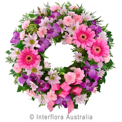 Wreath in Pinks and Purples