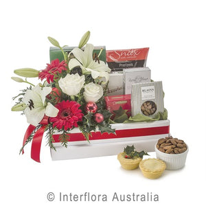Christmas Hamper with Blooms